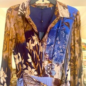 NWT | KOBI HALPERIN | SADIE PRINTED FAUX WRAP DRESS |